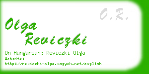 olga reviczki business card